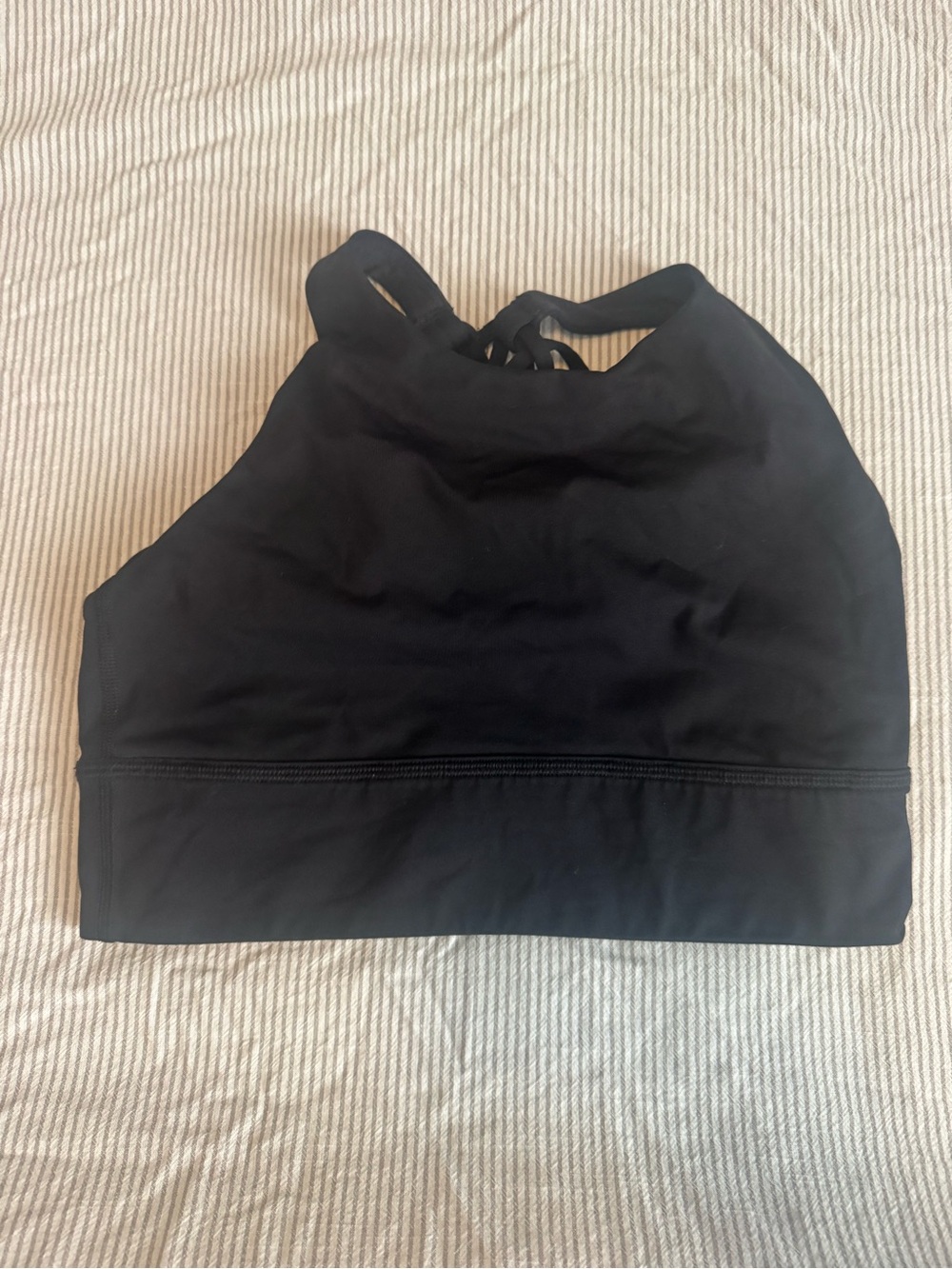 lululemon athletica Black High-Neck Sports Bra with Strappy Back